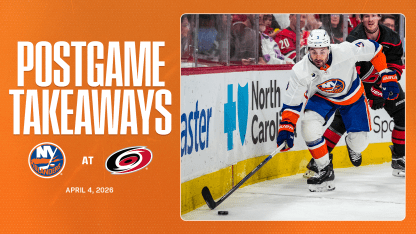 Takeaways: Islanders Fall 4-3 to Hurricanes in Second Half of Back-to-Back Set