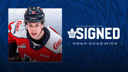 Maple Leafs Sign Noah Chadwick to Three-Year, Entry-Level Contract