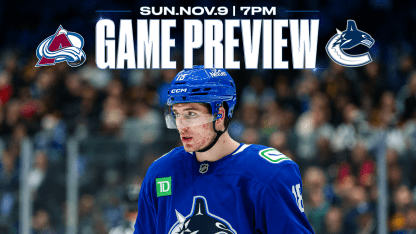 Canucks Host League’s Top Team with Avalanche in Town for a Sunday Night Showdown