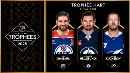 Draisaitl, Hellebuyck et Kucherov finalistes au trophée Hart