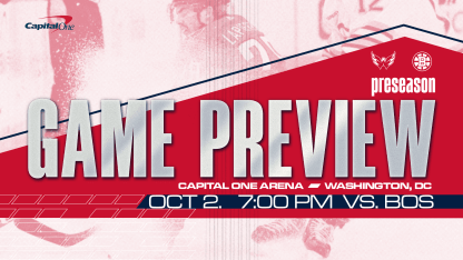 Caps Host Bruins on Thursday