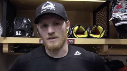 Gabriel Landeskog practice media press video playoffs 2018 April 9