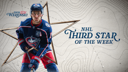 zach werenski nhl third star of week blue jackets defenseman