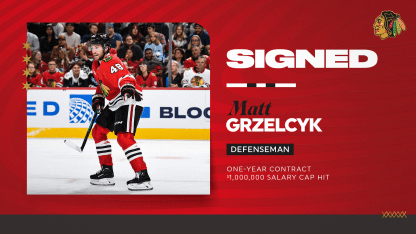 RELEASE: Blackhawks Sign Matt Grzelcyk to One-Year Contract