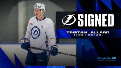 LIGHTNING SIGN FORWARD TRISTAN ALLARD TO A TWO-YEAR, ENTRY-LEVEL CONTRACT
