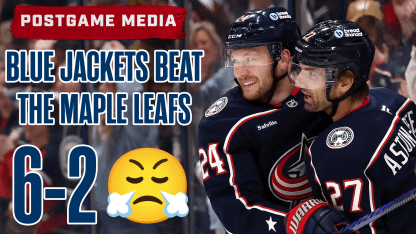 Blue Jackets Put Up 6 in Win Over Maple Leafs! | Postgame Media