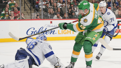 TBL@MIN: Trenin scores goal against Andrei Vasilevskiy