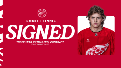 Red Wings sign forward Emmitt Finnie to three-year entry-level contract