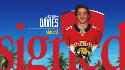 Florida Panthers Agree to Terms with Forward Josh Davies on a Three-Year, Entry-Level Contract