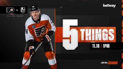 5 Things: Flyers vs. Golden Knights