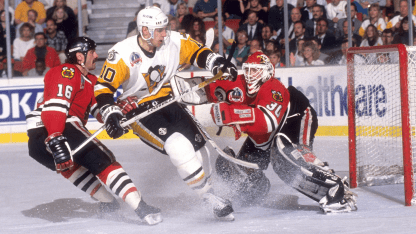 Ron Francis as a member of the Pittsburgh Penguins during the 1992 Stanley Cup Finals