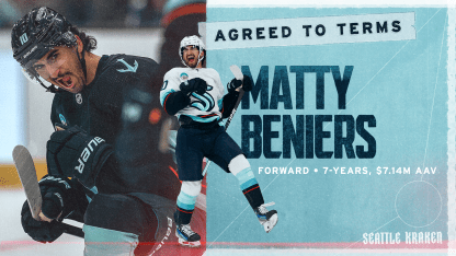 Seattle Kraken Agree to Terms with matty beniers on a seven year contract