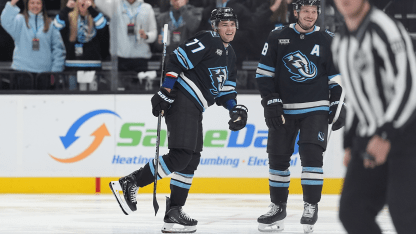 Peterka goes post and in