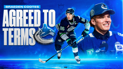 CANUCKS AGREE TO TERMS WITH FORWARD BRAEDEN COOTES ON THREE-YEAR, ENTRY-LEVEL CONTRACT