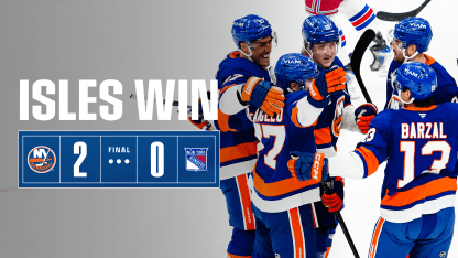 FINAL: Islanders 2, Rangers 0