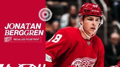 Red Wings recall Jonatan Berggren from Grand Rapids