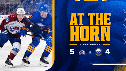 at the horn game recap buffalo sabres colorado avalanche december 3 2024