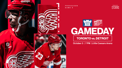 PREVIEW: Red Wings continue preseason schedule Thursday against visiting Maple Leafs