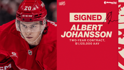 Red Wings sign Albert Johansson to two-year contract extension
