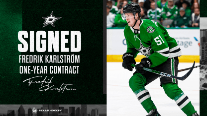 Dallas Stars sign forward Fredrik Karlström to a one-year contract