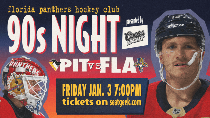 Florida Panthers to Host ’90s Night Presented by Coors Light on Friday, Jan. 3 at Amerant Bank Arena