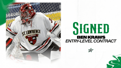 Dallas Stars sign goaltender Ben Kraws to a one-year entry-level contract