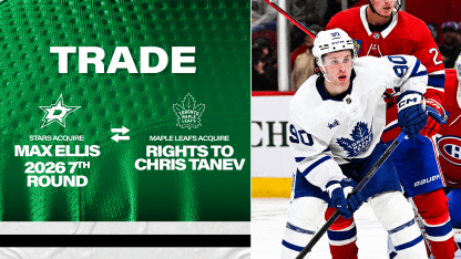 Dallas Stars acquire forward Max Ellis and a 2026 seventh-round pick from Toronto Maple Leafs in exchange for rights to Chris Tanev 062924