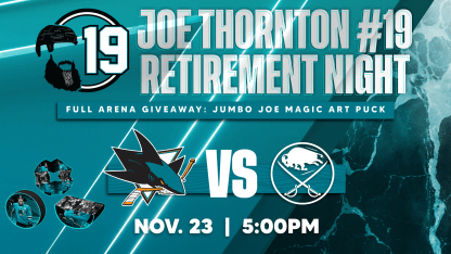 Be There for Joe Thornton's #19 Retirement Celebration