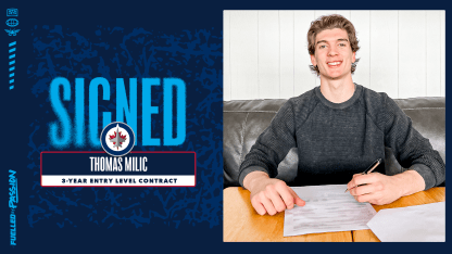 Jets sign goaltender Thomas Milic to three-year, entry-level contract