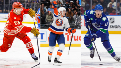 Veckans tre svenska stjärnor i NHL Lucas Raymond Elias Pettersson Emil Heineman