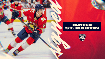 Florida Panthers Agree to Terms with Forward Hunter St. Martin on a Three-Year, Entry-Level Contract