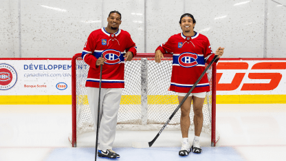 Cincinnati Bengals Ja’Marr Chase and Chase Brown visit the Canadiens