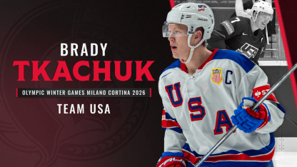 Brady Tkachuk Named to Team USA for the Olympic Winter Games Milano Cortina 2026