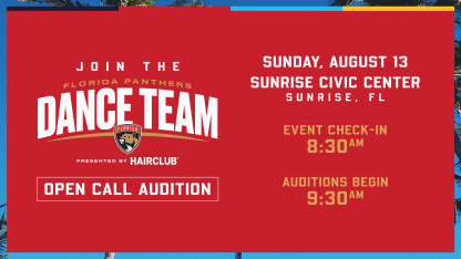 Florida Panthers Announce 2023-24 Dance Team & Ice Crew Auditions Presented by HairClub