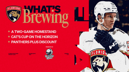 What’s Brewing: Panthers host Red Wings, Blue Jackets