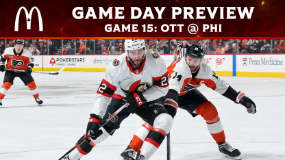 Senators set for Saturday matinee with Flyers