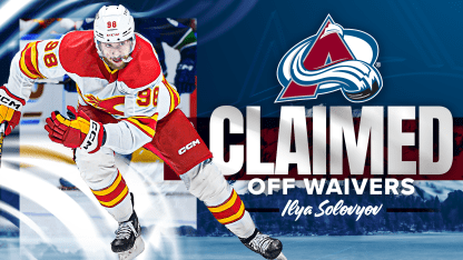 Avalanche Claim Ilya Solovyov Off Waivers