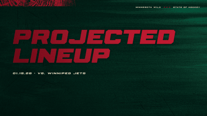 Minnesota Wild Projected Lineup vs Winnipeg Jets 011526