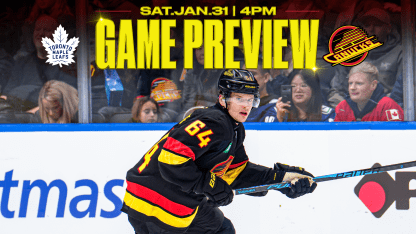 Canucks Host Leafs for Hockey Night in Canada on Saturday Night