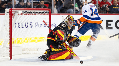 Wolf Stellar In Flames Shooutout Win Over Isles