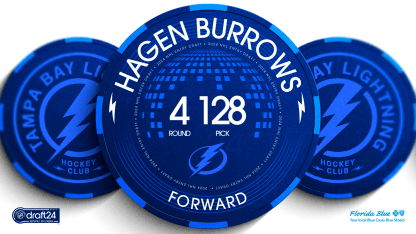 Lightning select F Hagen Burrows with the 128th overall pick in the 2024 NHL Draft