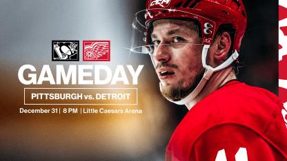 PREVIEW: Red Wings and Penguins meet for New Year’s Eve clash at Little Caesars Arena on Tuesday