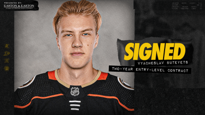 Ducks Sign Goaltender Buteyets to Entry-Level Contract