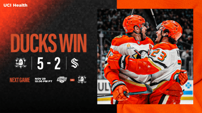 Recap: Ducks Quiet the Kraken, Capture 5-2 Win in Seattle