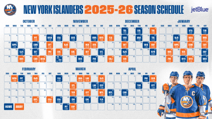 Islanders Announce 2025-26 Regular Season Schedule
