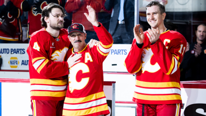 Flames Beat Blue Jackets On Night Gaudreaus Honoured