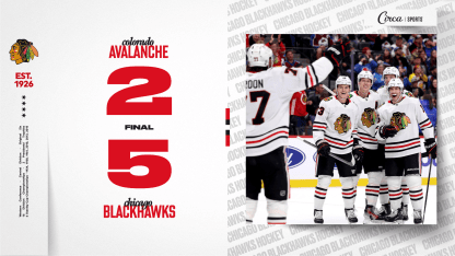 RECAP: Blackhawks Snap 5-Game Avalanche Win Streak