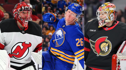 Veckans tre svenska stjärnor i NHL Jacob Markström Linus Ullmark Rasmus Dahlin