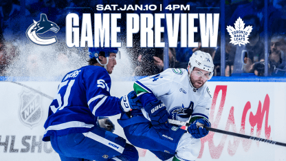 Canucks Play in Primetime for Hockey Night in Canada as they Take on Toronto on Saturday Night 