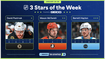 Pastrnak, McTavish, Hayton 3 Stars of Week | Pro Hockey News